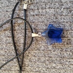 Glass star pendant necklace